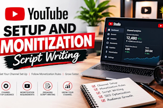 setup youtube channel, create, setup and monetize your channel