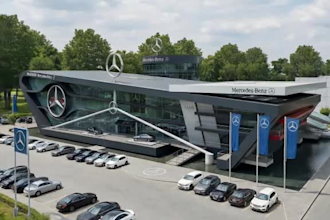 model 3d car showroom,exterior parking lot design,space plan, cgi walkthrough