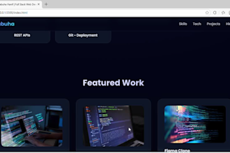 build 1 page landing page in HTML CSS js