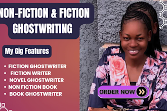 fiction ghostwriter , fiction writer , novel ghostwriter ,non fiction book, book