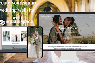 design redesign squarespace wedding website gallery website with booking