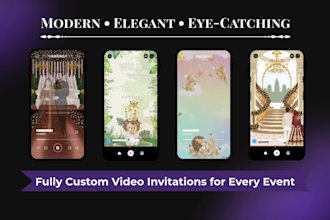 create luxury animated wedding invitation video