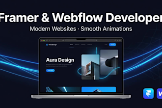 develop modern framer or webflow website and convert figma to framer
