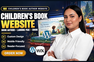 build children book author website book author landing page ebook landing page