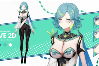 design and rig live2d vtuber model 2d vtuber model 2d anime vtuber vtuber avatar