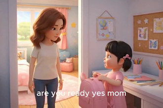 create 3d pixar style animation kid cartoon animation 3d character video