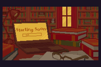 design animated retro pixel art stream screens for you