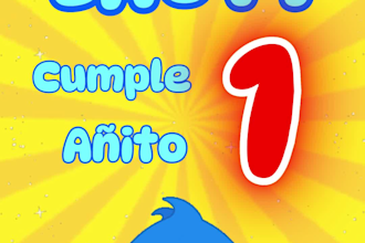 diseñaré invitaciones de cumpleaños para niños