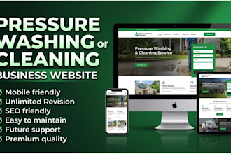design pressure washing power washing cleaning service website