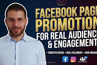 do facebook page promotion for real audience and engagement