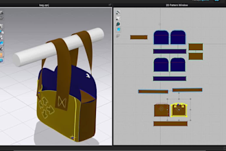 create digital leather handbag backpack totes bag sewing pattern and tech pack