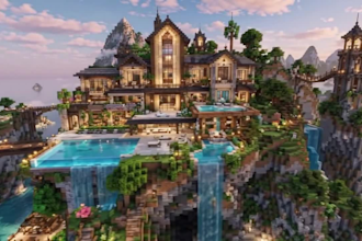 build custom minecraft houses, mansions and survival bases