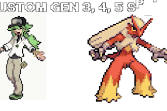 create custom pokémon pixel art sprites sheet and animations gen 3, 4, 5