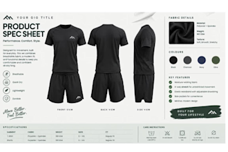 design activewear techpack  sportswear design streetwear tech pack