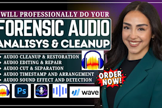 do expert forensic audio analysis, cleanup, enhancement, restoration with report