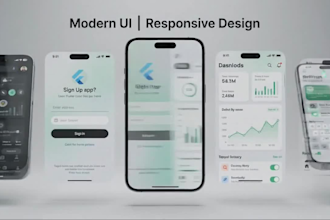 develop a professional flutter app for android and ios