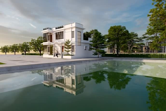 3d exterior render house