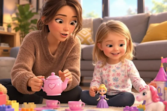 3d kids animation, pixar style, kids cartoon, children story, ai kids video