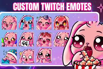 create custom chibi twitch emotes, bonus badges