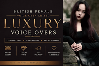 record a professional british female voice over