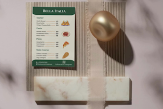 design a beautiful restaurant menu