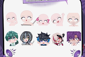draw animated emotes for social media