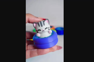 design custom 3d fidget clicker toy keychain articulated model stl 3d printing