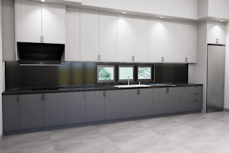 design and provide detail drawing of kitchen cabinet