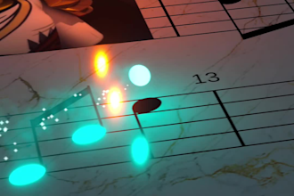 make a 3d melody visualization video