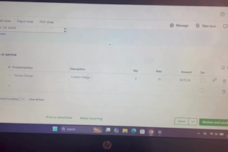 do quickbooks data entry and invoice management