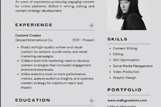 design a modern professional CV and resume