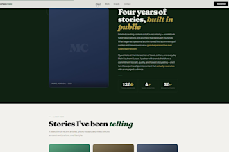 design and develop a modern personal website and portfolio
