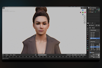 create any 3d character animation in maya or blender