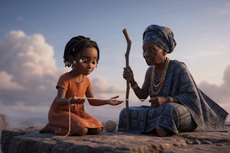 create 3d ai african folktale animation storytelling video