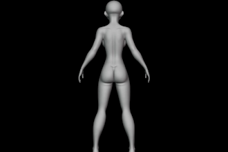 sculpt a high quality stylized girl character