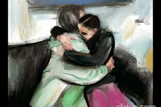 create a custom contemporary fine art portrait