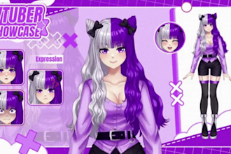 draw and rig live2d vtuber 3d vtuber model dakimakura vtuber commission live2d