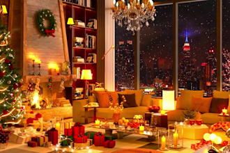 do HD winter and christmas relaxing music video for youtube channel