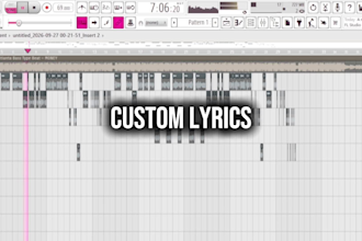 write original lyrics, toplines, melodies and record vocals for your song
