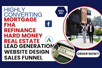 generate mortgage loan fha refinance hard money real estate loan leads website