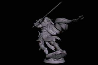 deliver bug free stl file,2d to 3d printable model, custom,figurine,minature stl