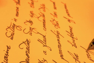 write beautiful cursive or calligraphic letters using a fountain pen