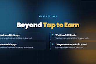 develop telegram mini app on ton blockchain and web3