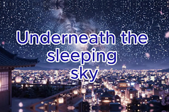 create anime lofi lyric video with relaxing cinematic visuals
