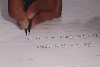 write, with good and neat handwriting