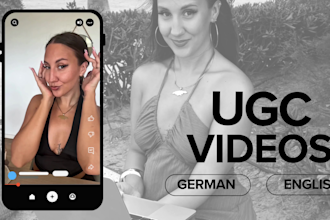 create a viral ugc video in german or english