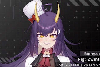 draw and rig live2d model live 2d vtuber model lived vtuber commission 2d anime