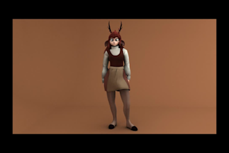 create a high fidelity low poly character for gaming