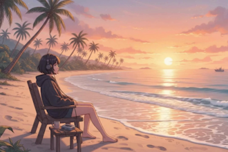 create relaxing lofi loop animation and music video for youtube channel