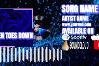 create unique music promo audio spectrum or audio visualizer